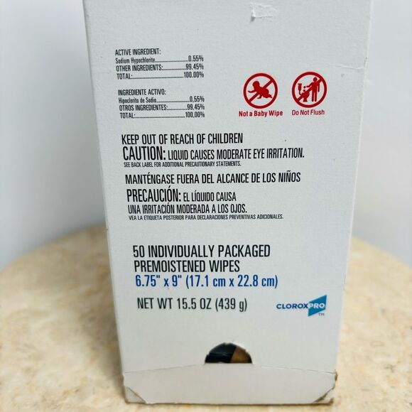 Clorox Healthcare Bleach Germicidal Wipes 44 Individually Wrapped - Picture 3 of 9